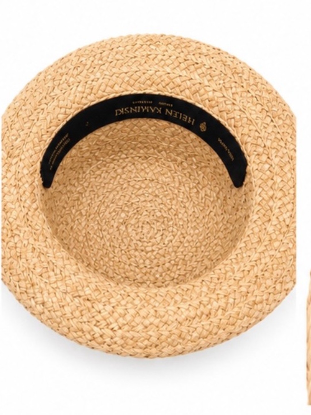 Helen Kaminski Raffia  Luxury Straw Hat with Black Ribbon Handmade in Madagascar - Picture 5 of 8